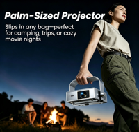 Proyektor LCD 300 ANSI 1080P Terlaris Mesin Optik Tertutup Rapat Android 12 BT5.1 Home Theater Luar Ruangan