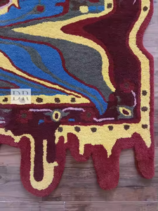 Tapis en laine brun persan de luxe durable tapis moderne tufté à la main taille personnalisée pour bureau à domicile ou espace de fusion - Product Image 4