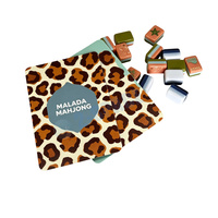 Ensemble de mélangeurs de tuiles de mahjong personnalisables en PVC, couleurs rose, vert, bleu, étanches
