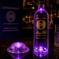 Longstargift OEM ODM Personnalisation de la marque RVB Étanche Présentoir de boissons Promotion Bar Présentation de champagne Lumière LED pour bouteille