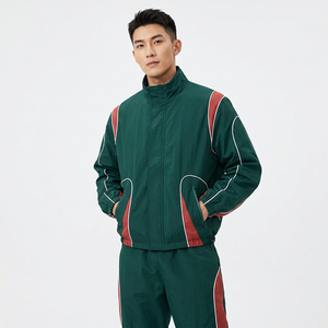 Conjunto Deportivo para Hombre, Chaqueta de Manga Larga y Pantalones hasta el Tobillo con Cintura Ajustable, Corte Regular para Otoño, Estilo Casual - Product Image 3