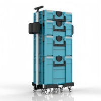 Boîte à outils en plastique Hotsales Makitas ODM mallette de rangement pour outils électriques avec chariot mallette combinée empilée pour une mobilité facile