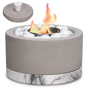 Tabletop Fire Pit Bowl Portable Fireplace Personal Round Firebowl With Flame Firepits For Use On Patio Balcony Camping