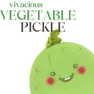 Nouvelle conception créative originale, peluche ronde verte en forme de cornichon, adorable jouet en peluche souple en forme de concombre, cadeaux pour enfants - Product Image 2