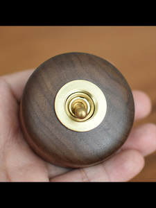 Schwarznuss-Messing Retro-Kippschalter Designer Industriestil Dekoration Kreative Wand-Stromkreissteuerung China - Product Image 6