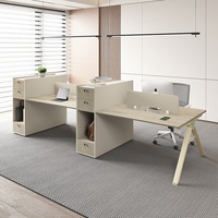 Bureau de bureau en acier, design moderne et simple, pour 2/4/6 personnes, avec rangement, mobilier commercial Mekia, garantie 5-10 ans