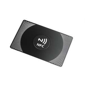 Carte personnalisée en métal noir mat Carte NFC en acier inoxydable or métal noir Rfid en métal - Product Image 5