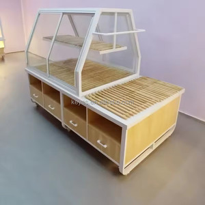 Bánh gỗ hiển thị là viết tắt của bánh và bánh mì, tủ lạnh hiển thị tủ cho các sản phẩm bánh - Product Image 6