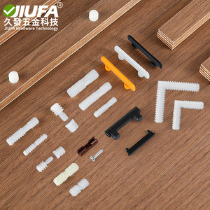 Clips de connexion en plastique Jiufa, attaches d'angle à 45 degrés pour supports d'étagères de meubles, installation facile, blanc - Product Image 3