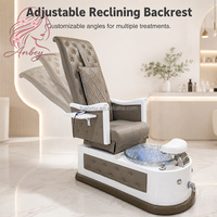 Fauteuil de pédicure haut de gamme de style européen, confortable, avec dossier haut, pour manucure et spa des pieds, mobilier de salon de beauté commercial