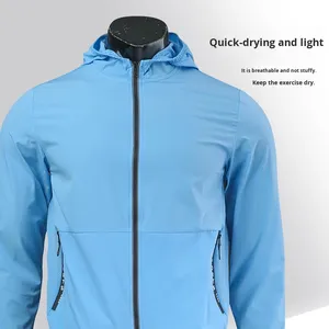 Vêtements de travail automne hiver pour groupe d'entraîneurs de <span class=keywords><strong>fitness</strong></span> sweat à capuche zippé avec logo imprimé vêtements de travail de sécurité - Product Image 4