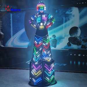 Halloween Party Robot <span class=keywords><strong>Urban</strong></span> <span class=keywords><strong>Walker</strong></span> Stilt Costume Holiday Rave Performance Wear Led Stilt Robot Clothing - Product Image 5