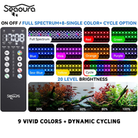 Lumière LED pour aquarium Seaoura SR-620 pour réservoir de 36 à 42 pouces, 46W, 252 LED, 9 modes de couleur, minuterie à distance, étanche IP68