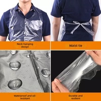 Tabliers jetables en PE transparents, imperméables et résistants aux taches d'huile pour la restauration, les barbecues et les restaurants de hot pot