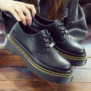 Zapatos Planos de Cuero para Mujer, Diseño Casual con Punta Redonda y Plataforma, Impermeables, para Primavera y Verano - Product Image 2