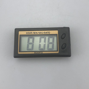 Digital Car Clock Mini Ultra Thin Quartz Electronic Clock Rectangle Shape Battery Powered Display Hour Min Sec Date - Product Image 1