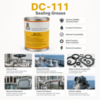 Graisse pour joints toriques DC-111, composé de silicone 8000cSt, sans point de chute, pour tiges de soupape, robinets, applications marines et bras de chargement GPL