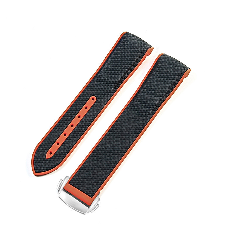 Noir orange + boucle argentée