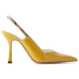 מכירה לוהטת נשים משרד נעלי פגיון עקבים מרקם פטנט עור משאבות חתונת נעלי עקבים נעליים לנשים