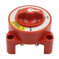 Interruptor de Batería para Yate Marino de 32V 350A, Interruptor Selector de Batería Giratorio de Cobre Rojo Plateado