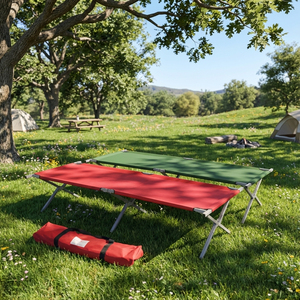 Tempat Tidur Lipat Portabel Tahan Air Bahan Oxford 600d Berkualitas Tinggi untuk Perjalanan, Berkemah, dan Bersantai - Product Image 2