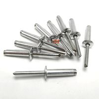 Rivets aveugles en aluminium et acier inoxydable, corps en aluminium, tige en acier, type ouvert, rivets aveugles en acier zingué blanc
