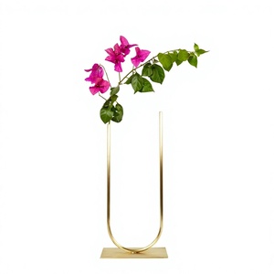 Top Seller Hand Made Modern Flower Bud <b>Vase</b> Gold Plated Waterproof Large Capacity for Home Christmas Decoration Ambience - Product Image 1