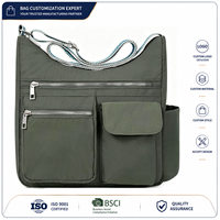 Sac bandoulière de voyage léger en nylon, sac messager, sac à bandoulière spacieux pour homme, directement de l'usine
