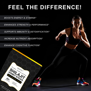 Bâtonnets de miel de <span class=keywords><strong>Shilajit</strong></span> de l'Himalaya pur de qualité supérieure les plus vendus avec plus de 85 minéraux en trace Supplément pour hommes de qualité or 10 bâtonnets - Product Image 5