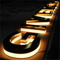 Letrero Luminoso Personalizado de Acero Inoxidable para Negocios, Tiendas, Letrero LED 3D con Logotipo, Letrero para Fachada de Tienda, Letrero de Canal para Exteriores