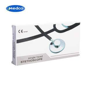 Stéthoscope à tête simple Medco, noir, pour usage médical et enseignement, certifié CE - Product Image 2