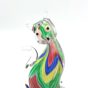 Ornamenti per gatti fatti a mano in vetro di arte Murano in vetro soffiato colorato per la decorazione domestica - Product Image 5