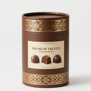 Tube Cylindrique en Papier Kraft de Qualité <span class=keywords><strong>Alimentaire</strong></span> pour Noix et Poudre de Cacao, Logo Personnalisé, Doublure PE, Vente en Gros, OEM, Biodégradable, Direct Usine - Product Image 6