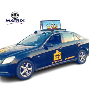 Publicidad comercial digital personalizada al aire libre impermeable tablero de techo de coche Taxi superior pantalla Led Pantalla de techo de coche pantalla LED