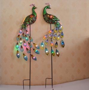 Metalen Pauw <span class=keywords><strong>Solar</strong></span> Verlichting Outdoor <span class=keywords><strong>Animal</strong></span> Decoratie Tuin Stakes - Product Image 3