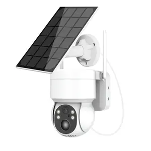 Kamera CCTV nirkabel surya Icsee keamanan cerdas kekuatan rendah luar ruangan PTZ warna penuh