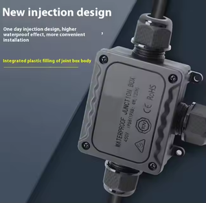Caja de conexiones de PC ignífuga IP68 impermeable al aire libre, conexiones de cable de bisagra de tres vías subterráneas enterradas en agua sumergida - Product Image 5
