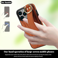 Étui de luxe en similicuir avec dragonne, porte-cartes et support pour iPhone 18 Pro Max, 17, 16 Plus, 15, 14, 13, 12