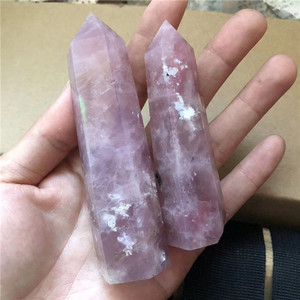Nuovo prodotto torre di quarzo naturale pietre semi preziose spirituale <span class=keywords><strong>rosa</strong></span> fiori di ciliegio torre di cristallo <span class=keywords><strong>rosa</strong></span> per la meditazione - Product Image 5