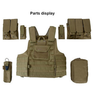 Gilet tattico da esterno canotta da 600D in tessuto <span class=keywords><strong>Oxford</strong></span> MOLLE mimetico gilet impermeabile da campo con chiusura a cerniera - Product Image 2