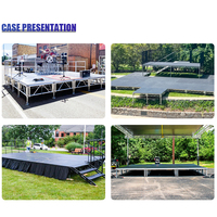 Scène modulaire en treillis d'acier pour événements, hauteur réglable, plateforme modulaire, scène de concert en plein air, plancher imperméable antidérapant