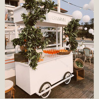 Chariot à café en aluminium et fibre de verre sur mesure au prix d'usine pour la décoration de fête de mariage avec un design personnalisé