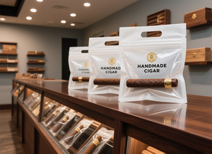 Индивидуальные пакеты из майлара с гравировкой, влагостойкие, с застежкой-зиппером, для упаковки табачных листьев и сигар, с прозрачным окошком - Product Image 3