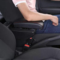 Boîte de console universelle pour accoudoir de voiture avec interface USB pour téléphone chargeant la double couche et le panneau d'appui-bras surélevé