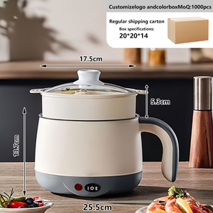 Poêle électrique multifonctionnelle à revêtement antiadhésif en verre trempé pour une personne, utilisation en extérieur, 1,8 L - Product Image 2