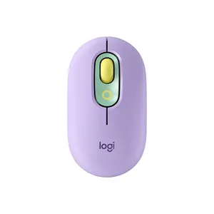 Logitech POP 마우스 사일런트 터치 블루투스 다중 장치 OS 호환 맞춤형 이모티콘이있는 무선 마우스
