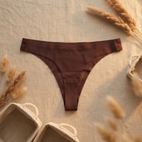 Vente Flash : Ensemble de 3 Culottes Confortables Style String, Couleur Unie, Tricotées, pour Femmes et Filles