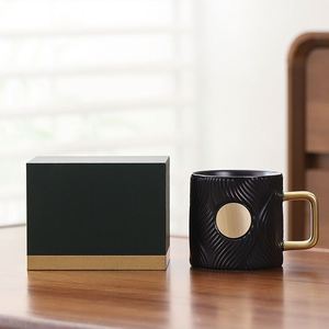 แก้วเซรามิคลายโลโก้โลหะสร้างสรรค์ ของขวัญโฆษณาแบบกำหนดเอง แก้วกาแฟ - Product Image 4