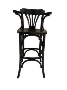 Taburete de Bar Vintage <span class=keywords><strong>Thonet</strong></span> con Reposabrazos de Madera Curvada, Silla <span class=keywords><strong>Alta</strong></span> de Madera de Haya Maciza para Cafetería, Bistro, Restaurante, Bar, Cocina - Product Image 1