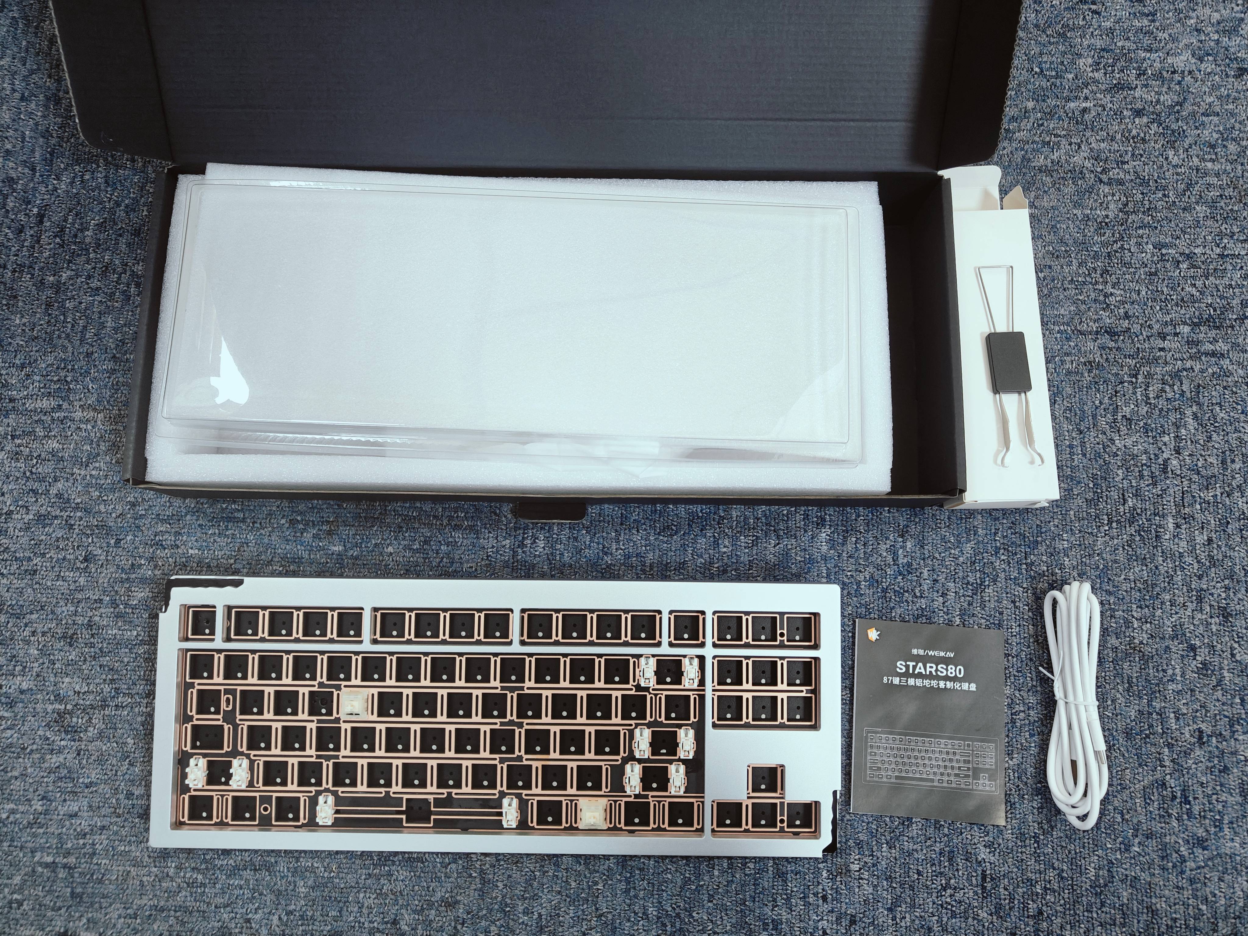 Weikav stars80 v1 ベアボーンキット シルバーカラー Weikav - STARS80 Standard Edition Mechanical Keyboard – OZO Keyboards